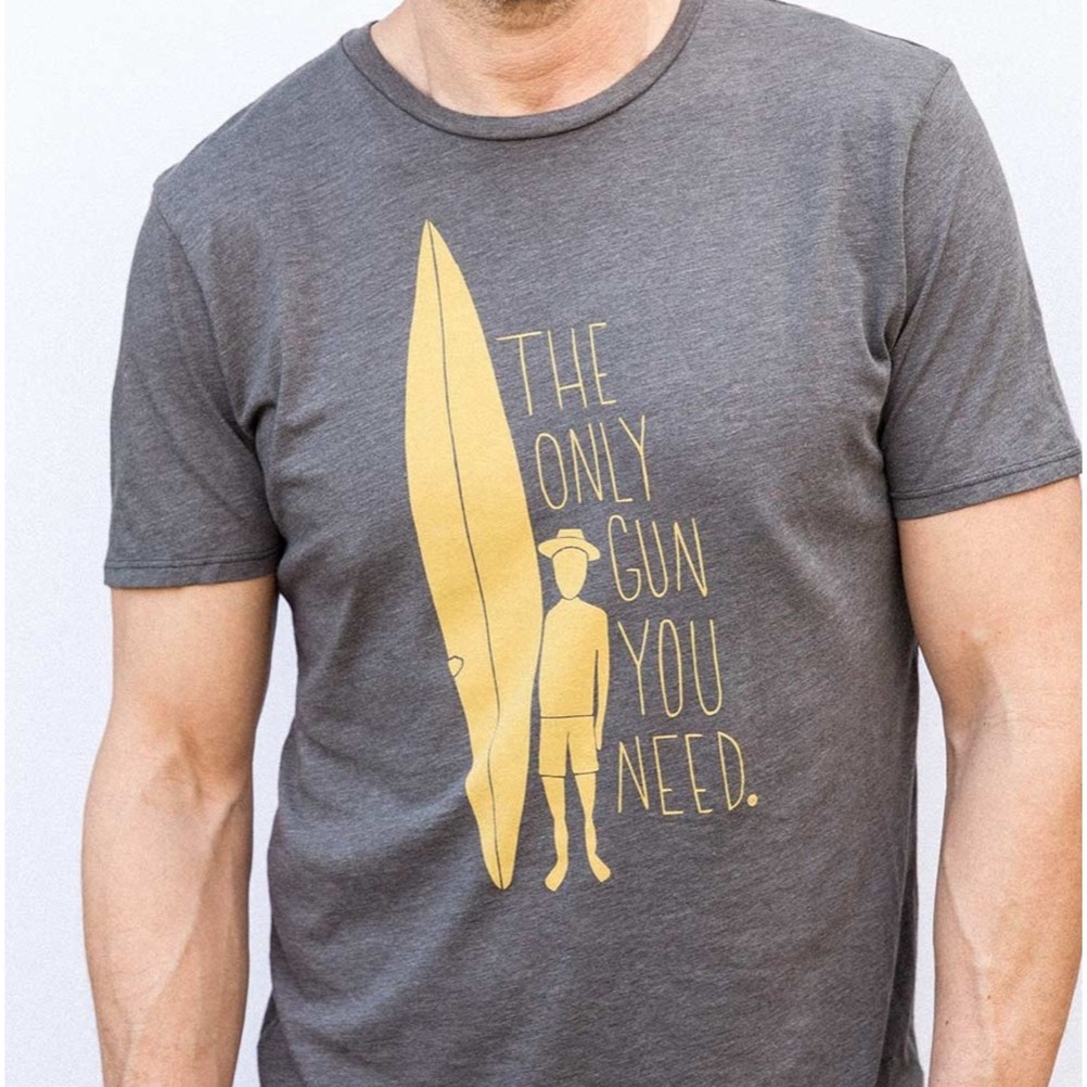 Outerknown Graphic T-Shirt Men's XL Gray Organic‎ Cotton Recycled Surf